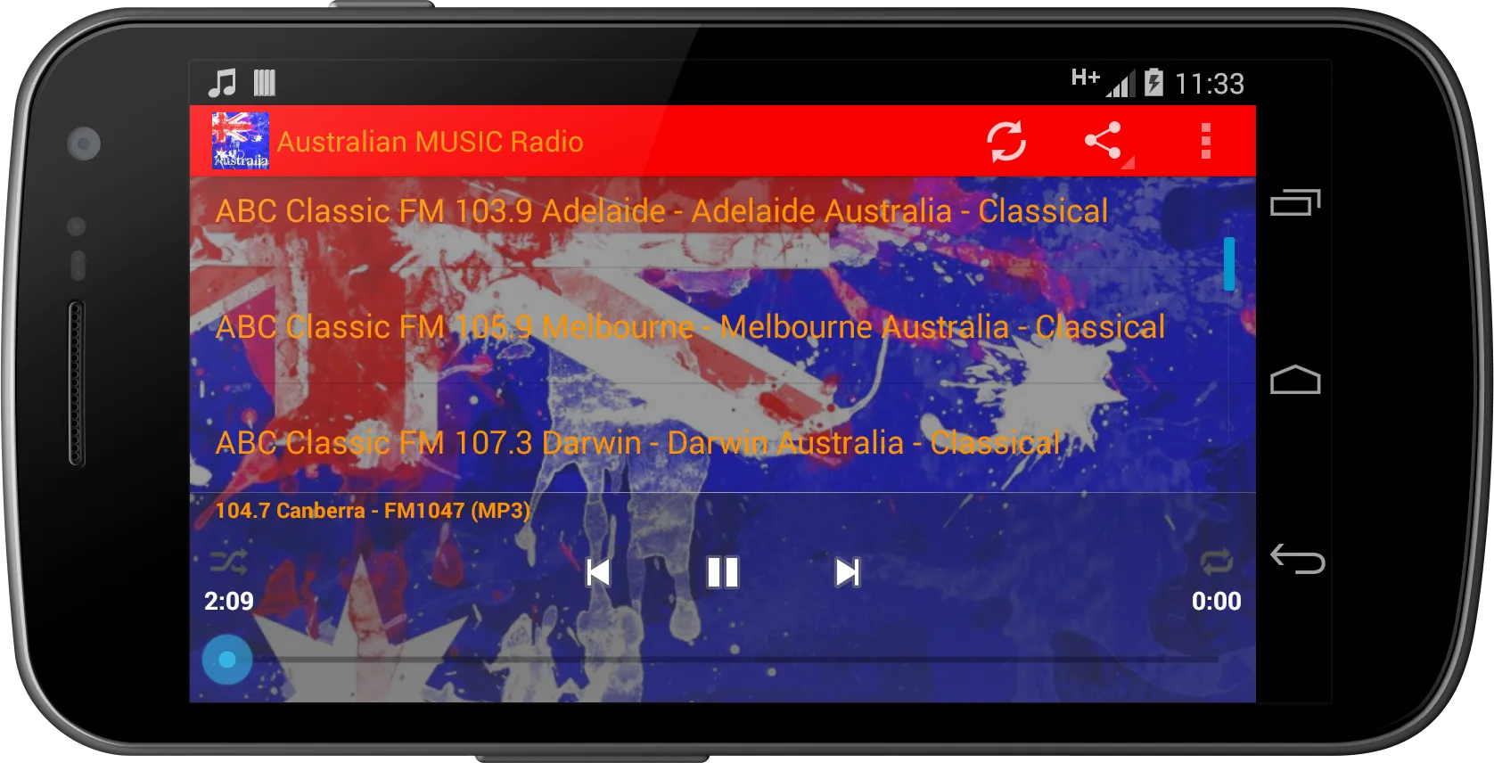 Australia MUSIC Radio | Indus Appstore | Screenshot