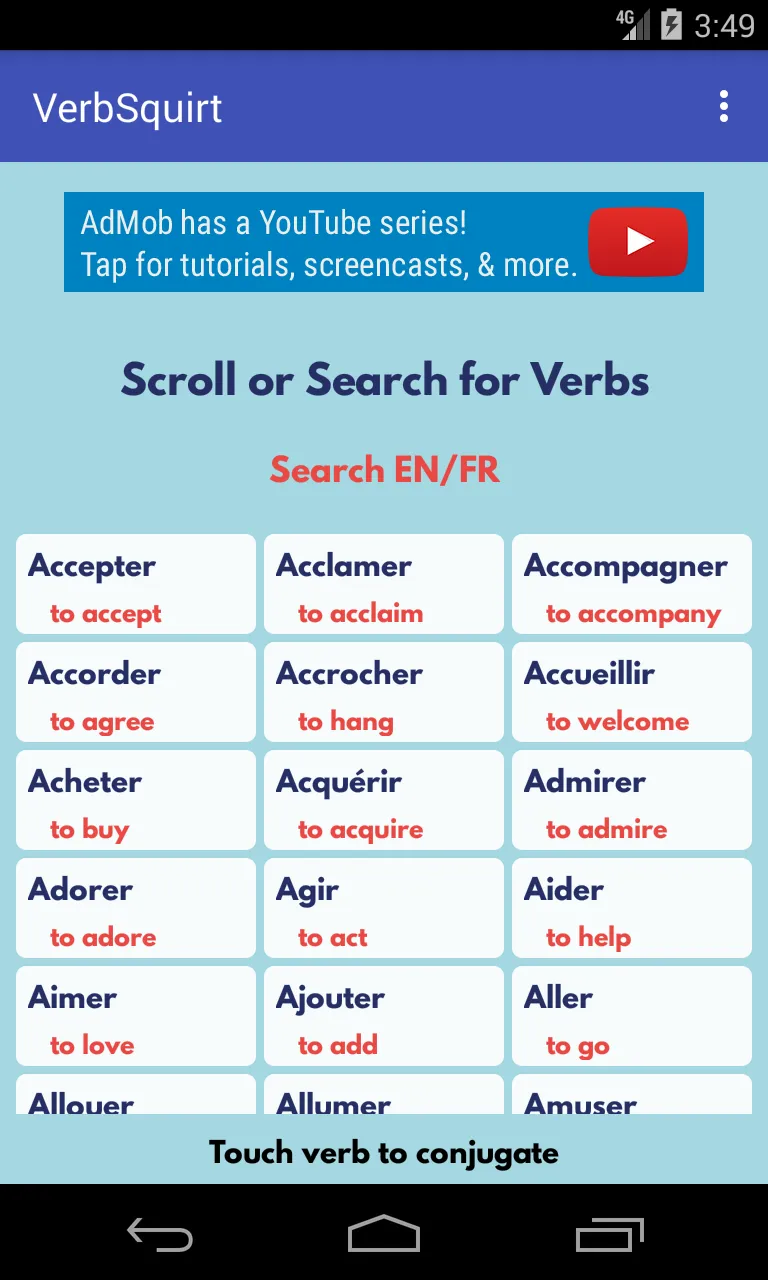 VerbSquirt French Verbs | Indus Appstore | Screenshot