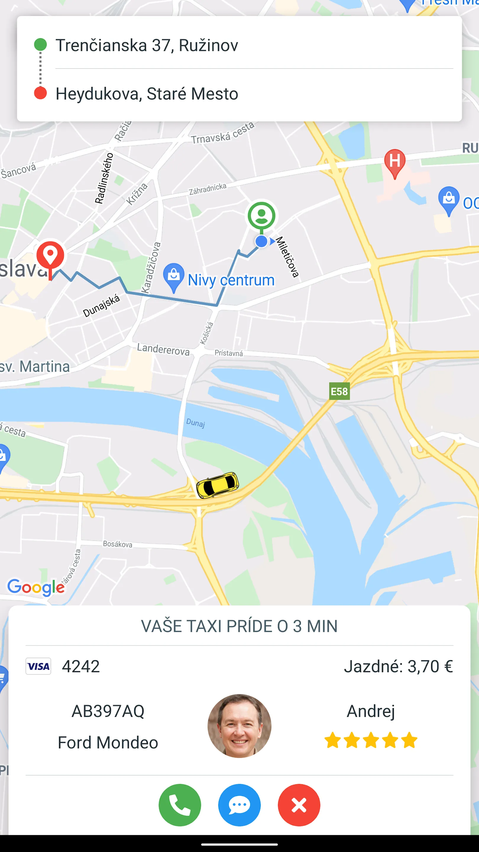 Prešporok TAXI - Bratislava | Indus Appstore | Screenshot