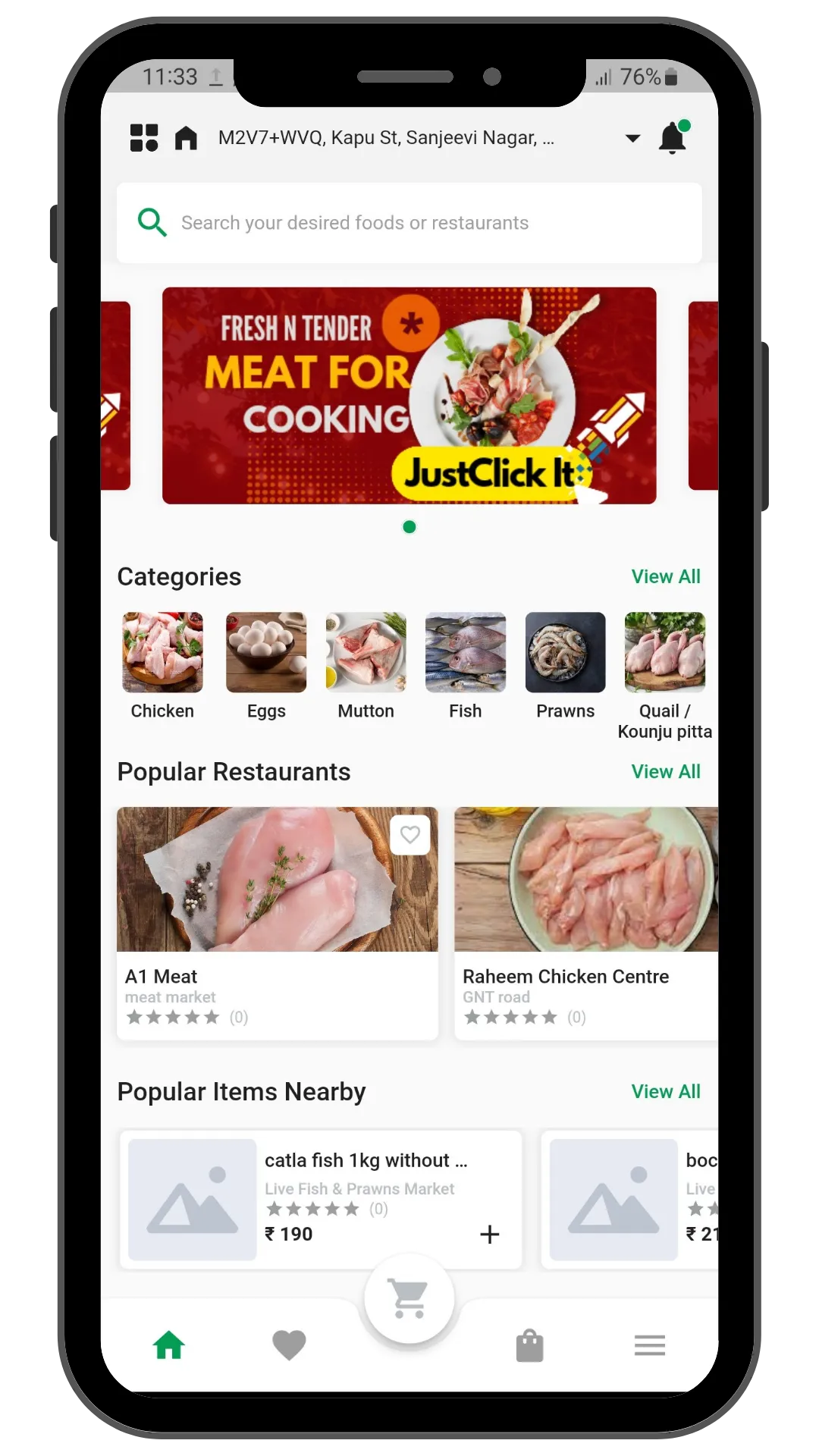 JustClick - Food Delivery App | Indus Appstore | Screenshot