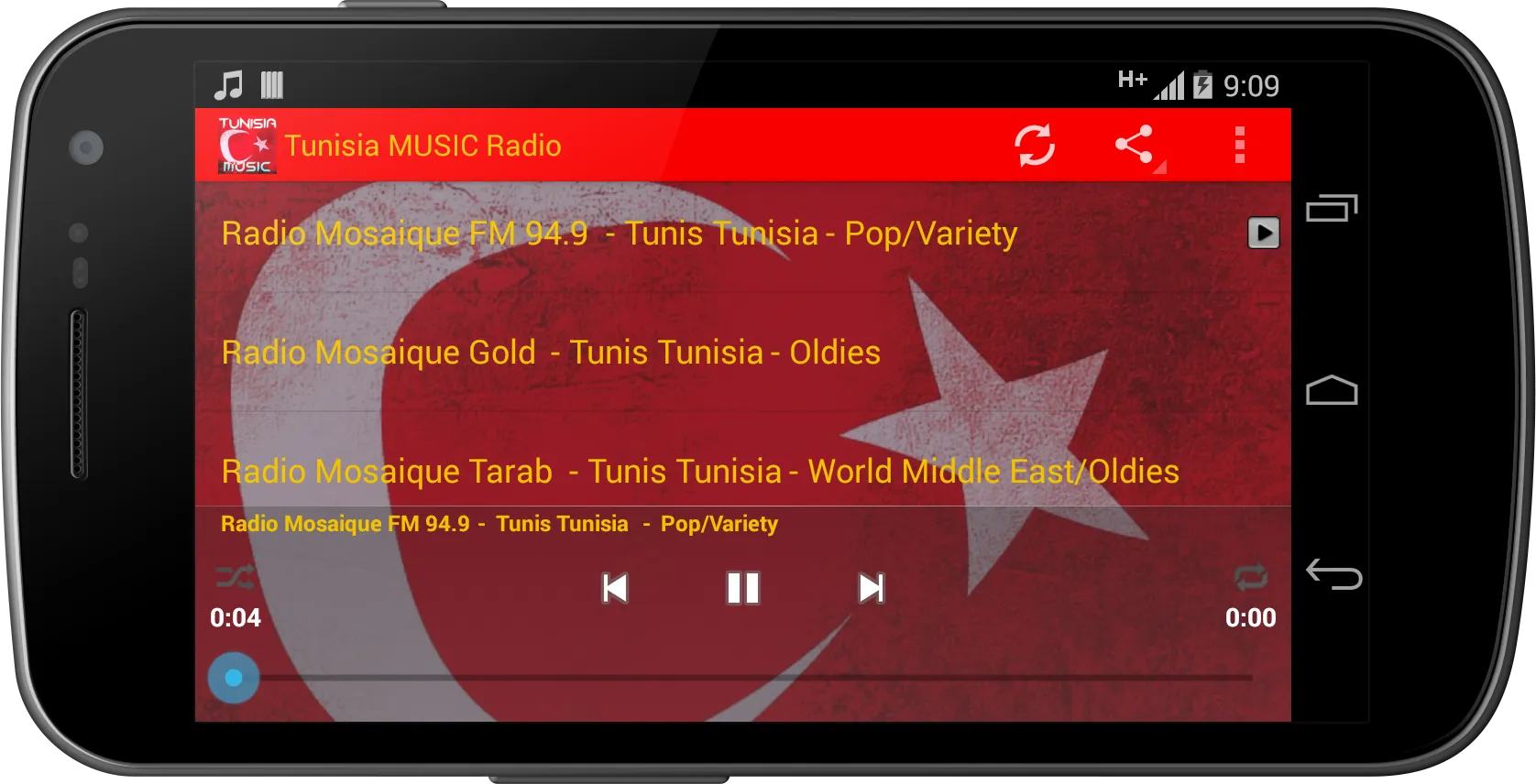 Tunisia MUSIC Radio | Indus Appstore | Screenshot