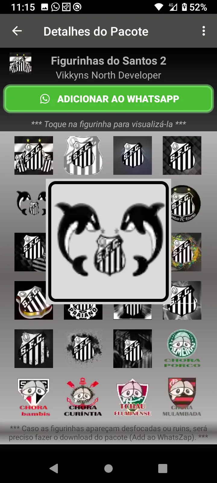 Figurinhas do Santos, o Peixe | Indus Appstore | Screenshot