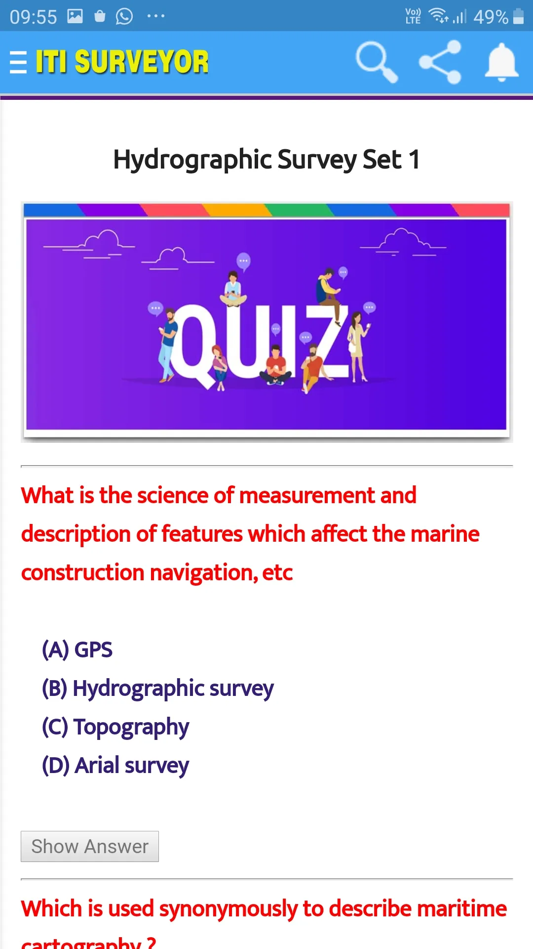 ITI Surveyor Trade MCQs | Indus Appstore | Screenshot