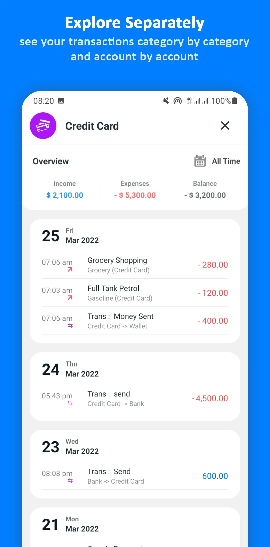 Money Manager Expense Tracker | Indus Appstore | Screenshot