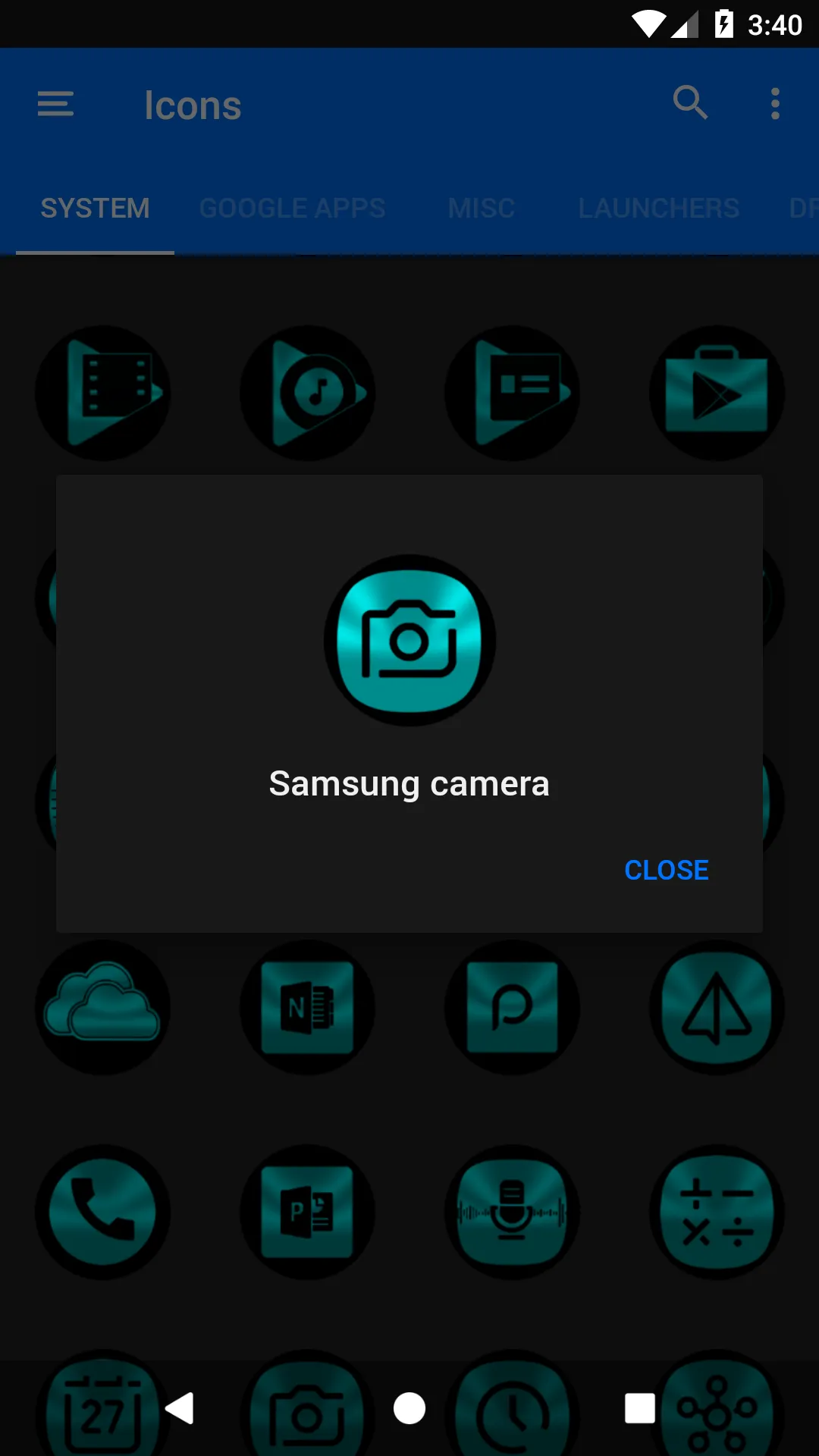 Oreo Cyan Icon Pack | Indus Appstore | Screenshot