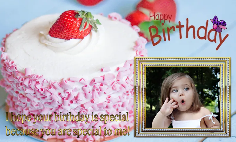 Birthday photo frame greeting | Indus Appstore | Screenshot