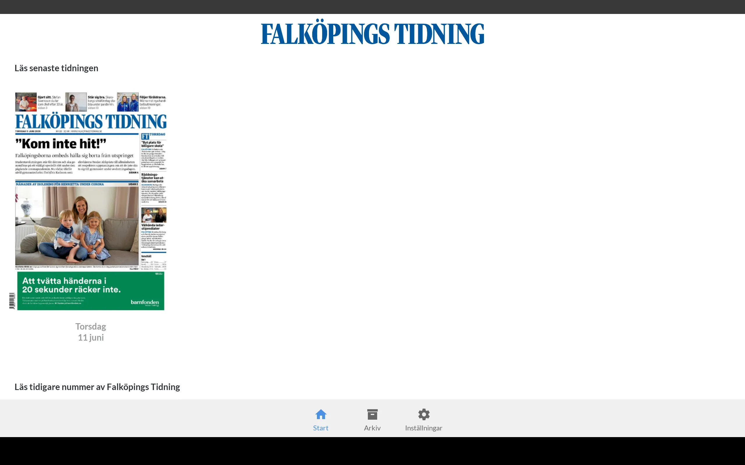 Falköpings Tidning e-tidning | Indus Appstore | Screenshot