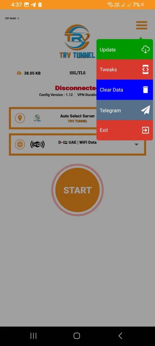 TRV TUNNEL- VPN Proxy | Indus Appstore | Screenshot