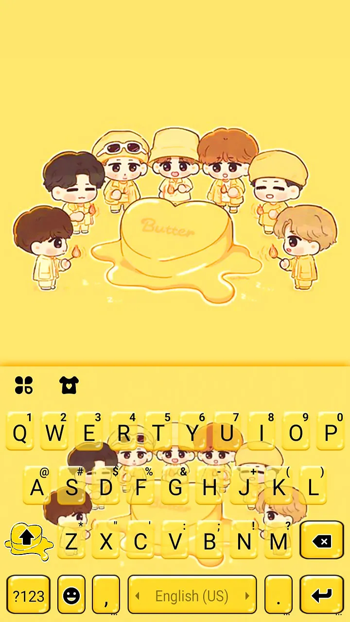 Kpop Idol Butter Keyboard Back | Indus Appstore | Screenshot