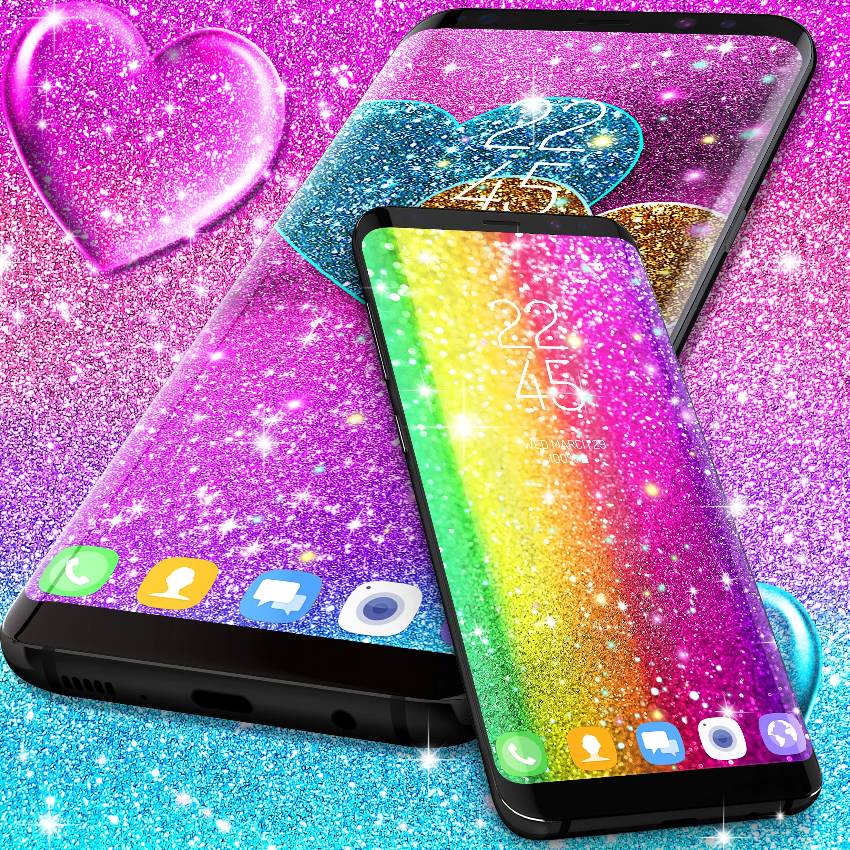 Multi color glitter wallpaper | Indus Appstore | Screenshot