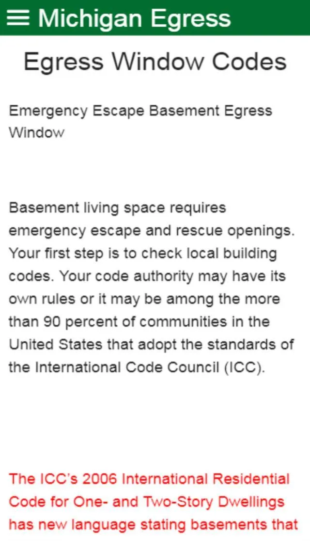 Egress Window Calculator | Indus Appstore | Screenshot