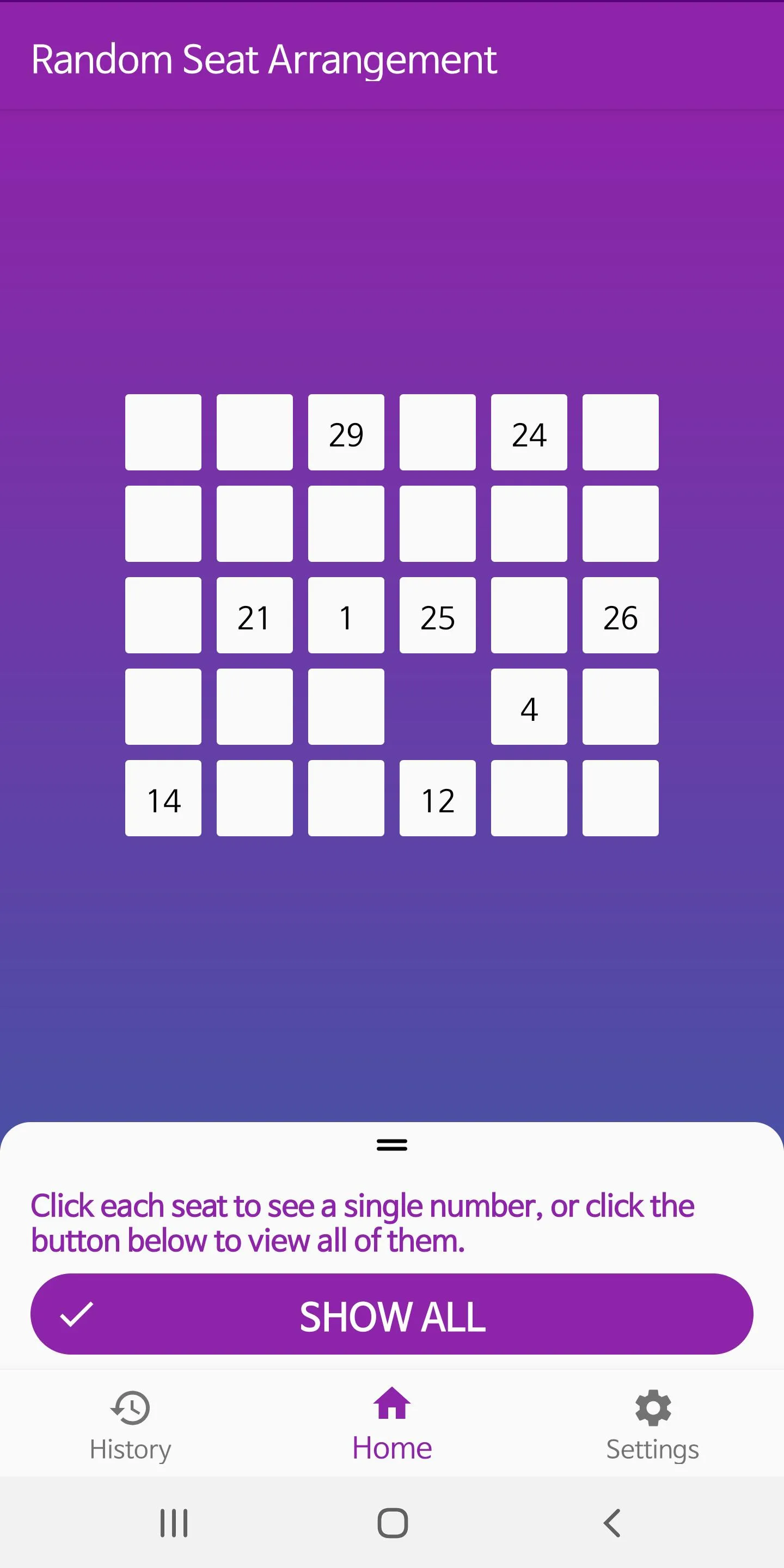 Random Seat Arrangement | Indus Appstore | Screenshot