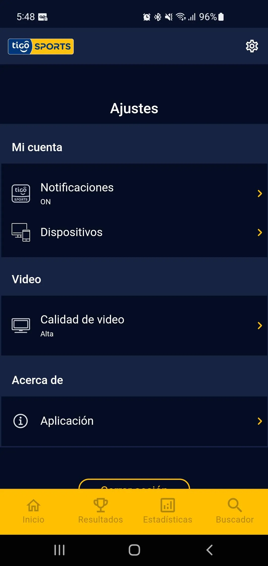 Tigo Sports Costa Rica | Indus Appstore | Screenshot