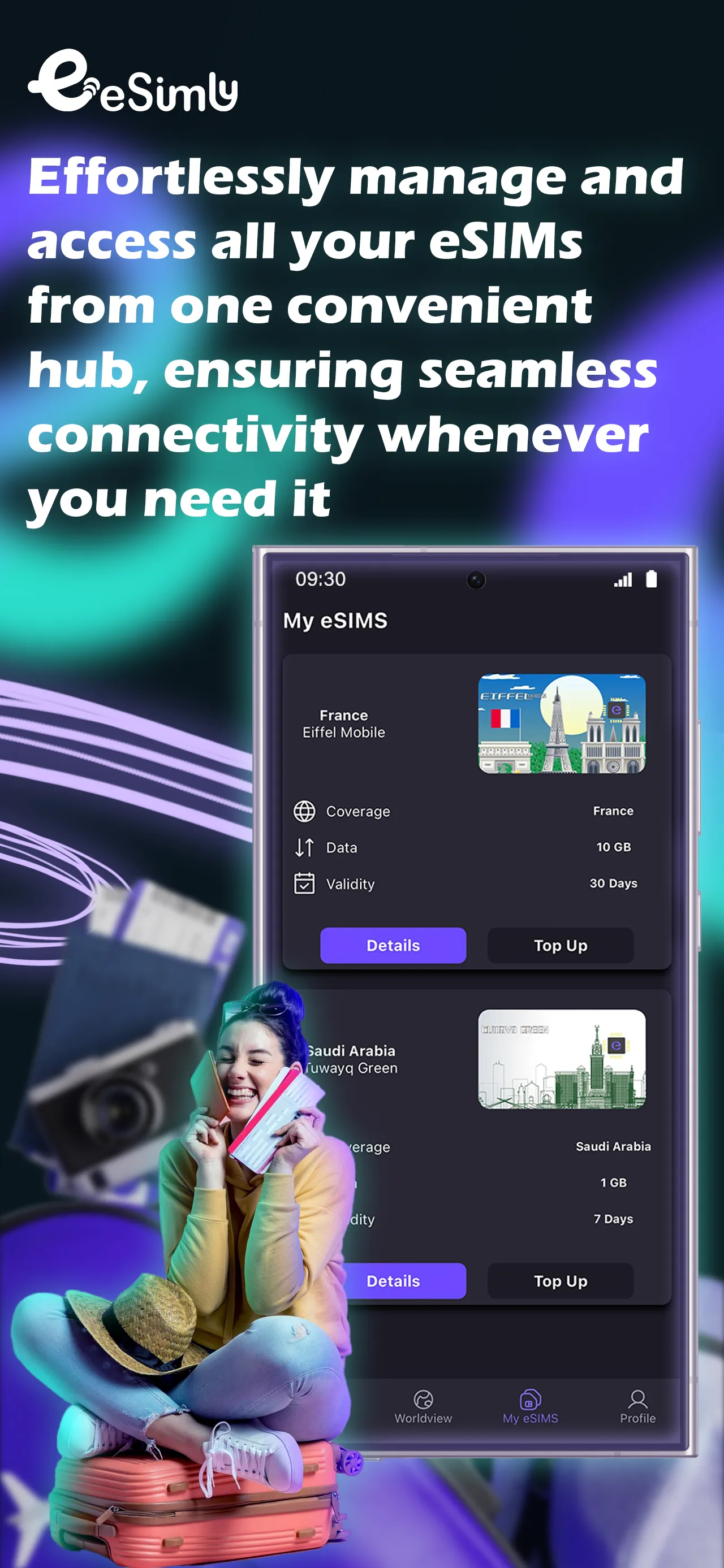 eSimly: eSIM Internet & Travel | Indus Appstore | Screenshot