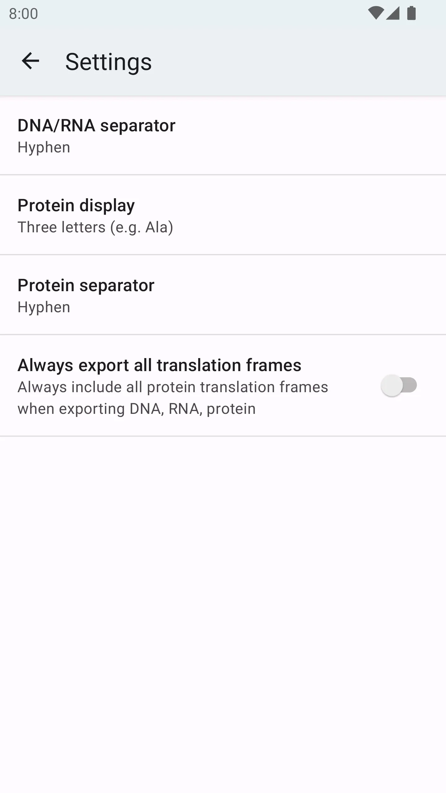 DNA-RNA-Protein Transcriber | Indus Appstore | Screenshot