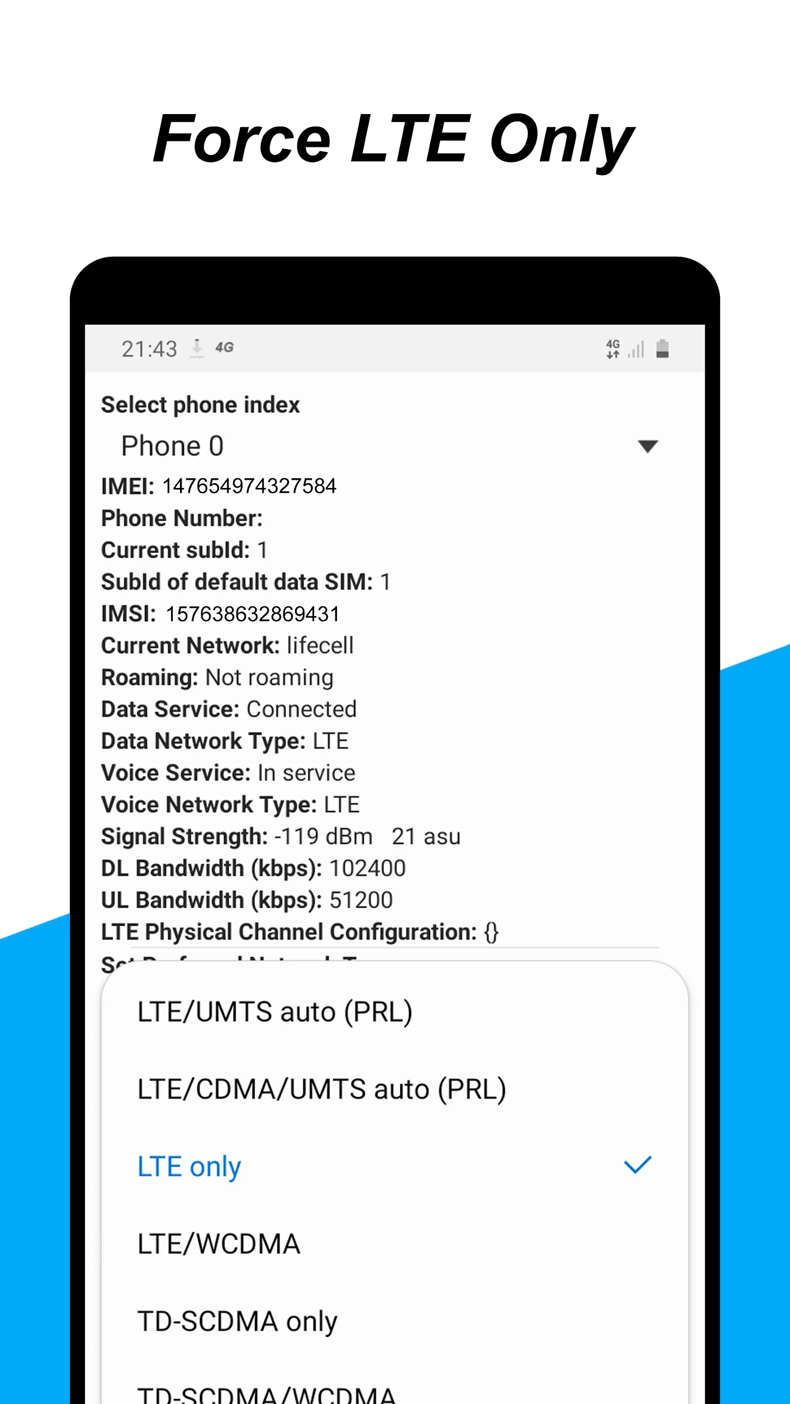 4G LTE / 5G coverage monitor | Indus Appstore | Screenshot