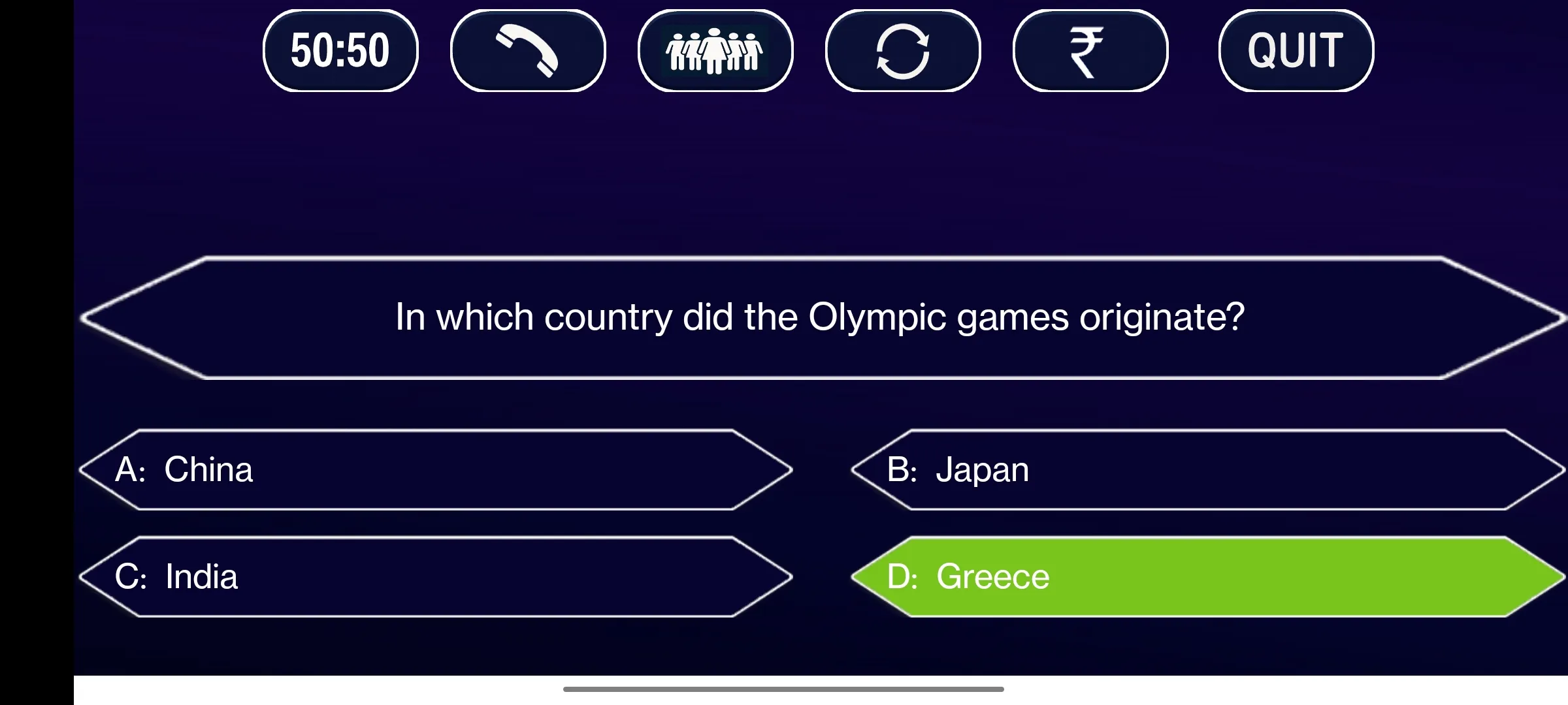 KBC Quiz in English & Hindi | Indus Appstore | Screenshot