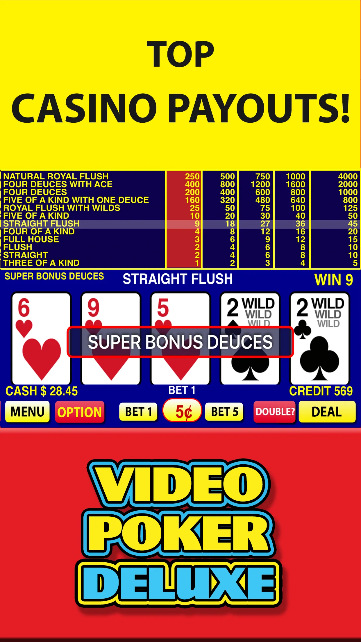 Video Poker Deluxe | Indus Appstore | Screenshot