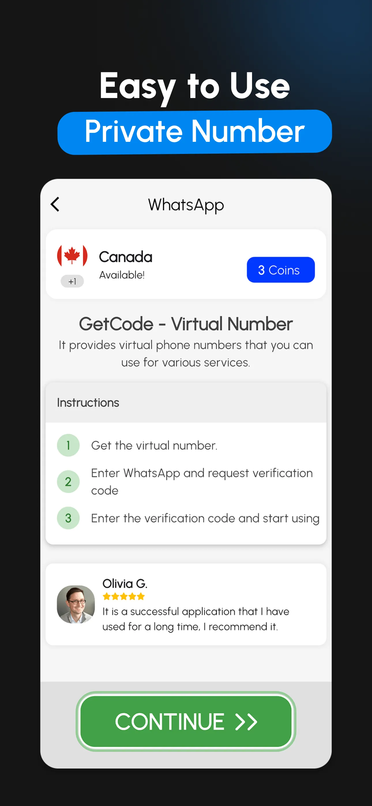 GetCode - Virtual Number SMS | Indus Appstore | Screenshot