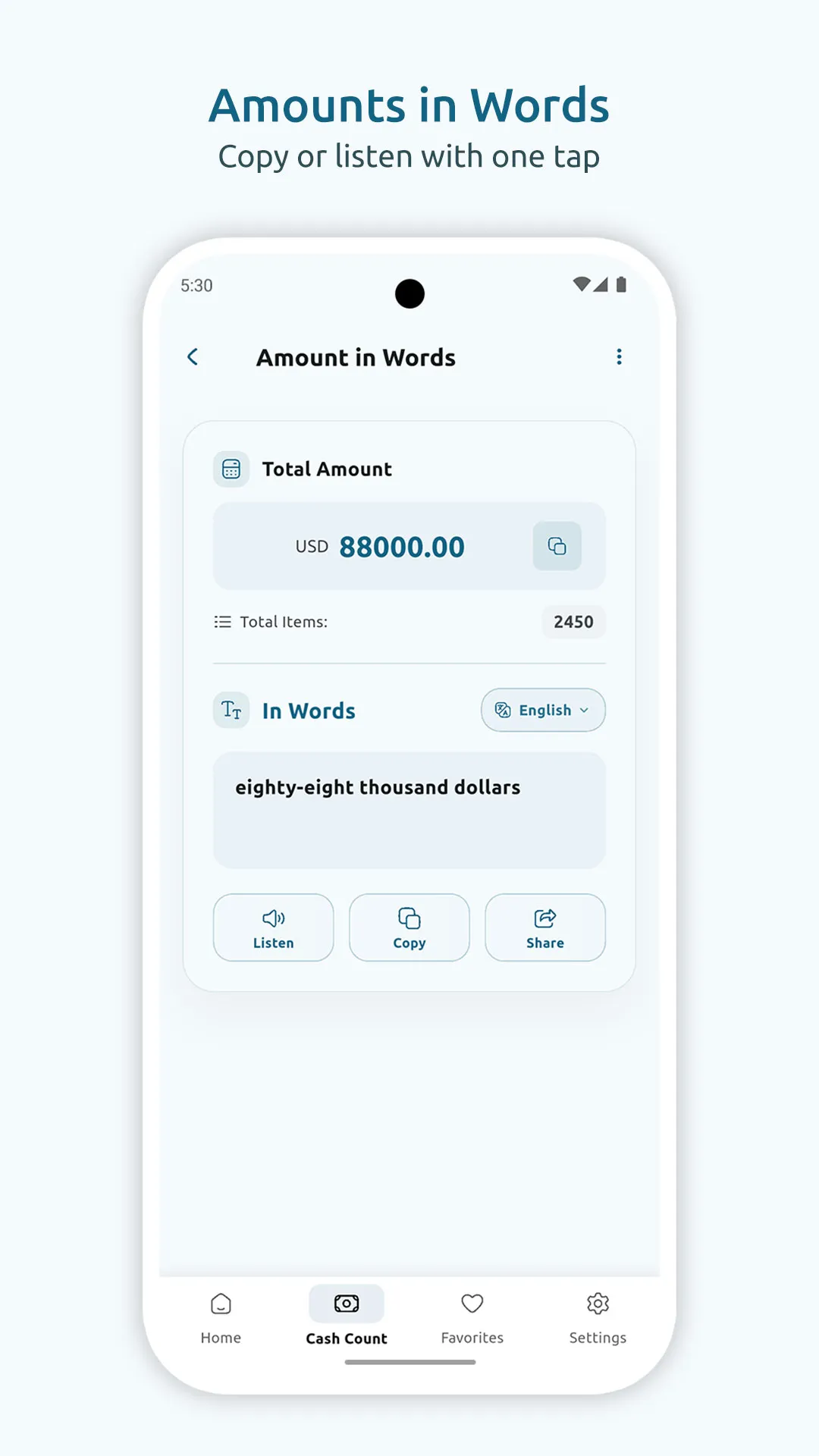 Numbers to Words & Cash | Indus Appstore | Screenshot