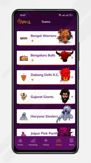 Pro Kabaddi Official App | Indus Appstore | Screenshot