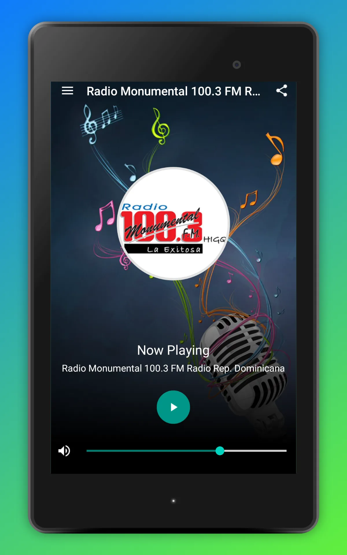 Monumental 100.3 FM Radio App | Indus Appstore | Screenshot