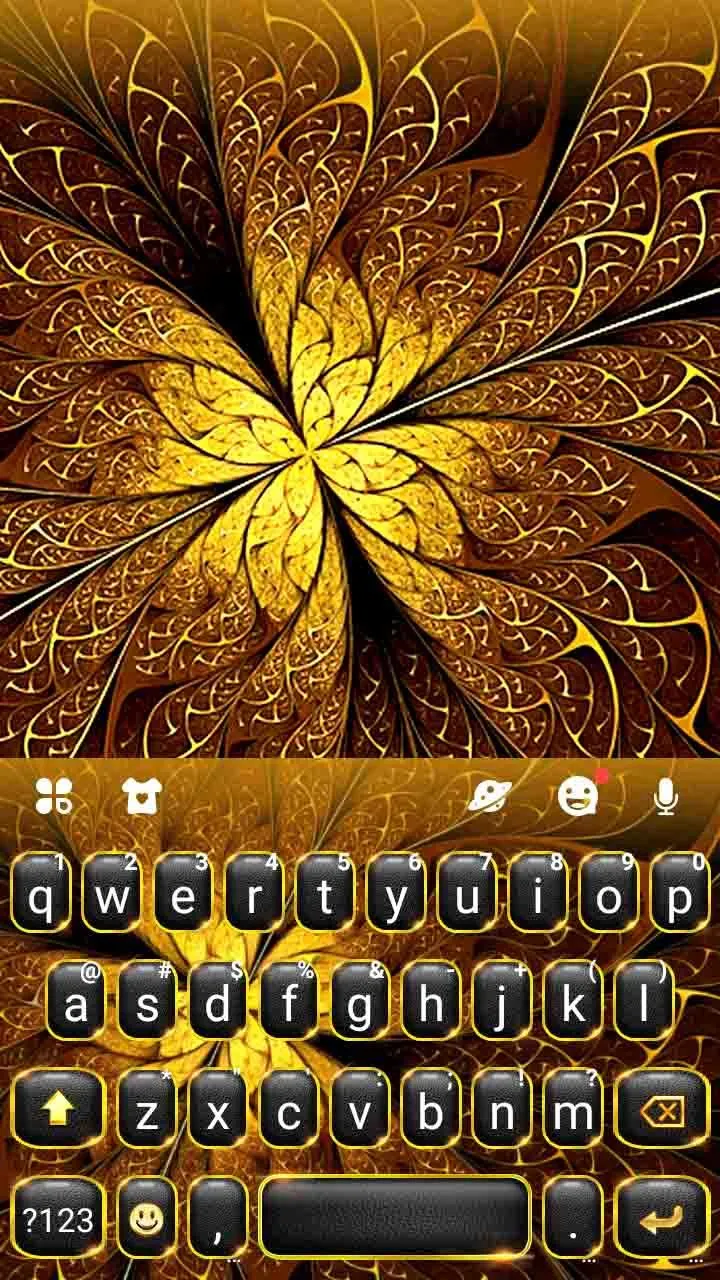 Golden Vintage Rose Keyboard T | Indus Appstore | Screenshot