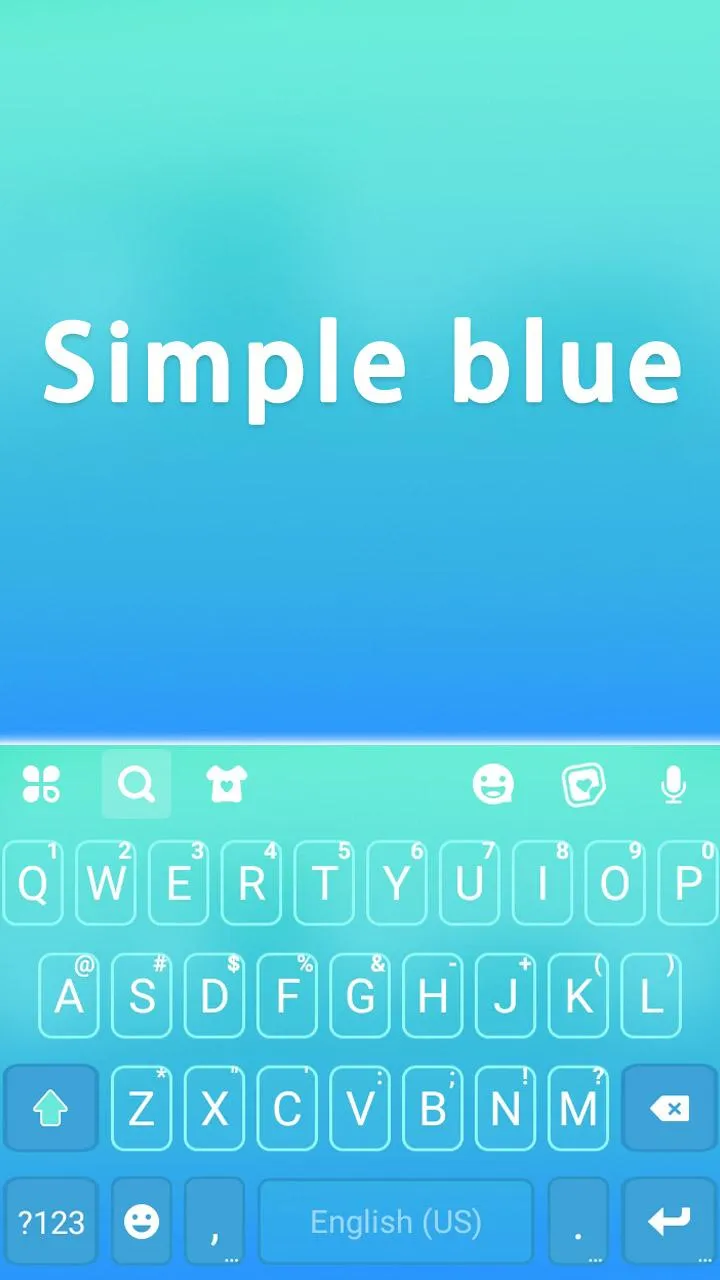 Blue Gradient Keyboard Theme | Indus Appstore | Screenshot