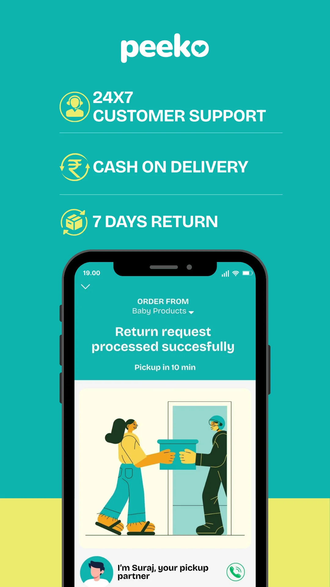 Peeko: Baby products in 60 min | Indus Appstore | Screenshot