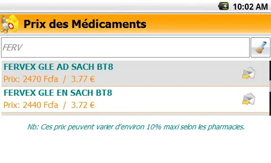 Prix des Médicaments Pharmacie | Indus Appstore | Screenshot