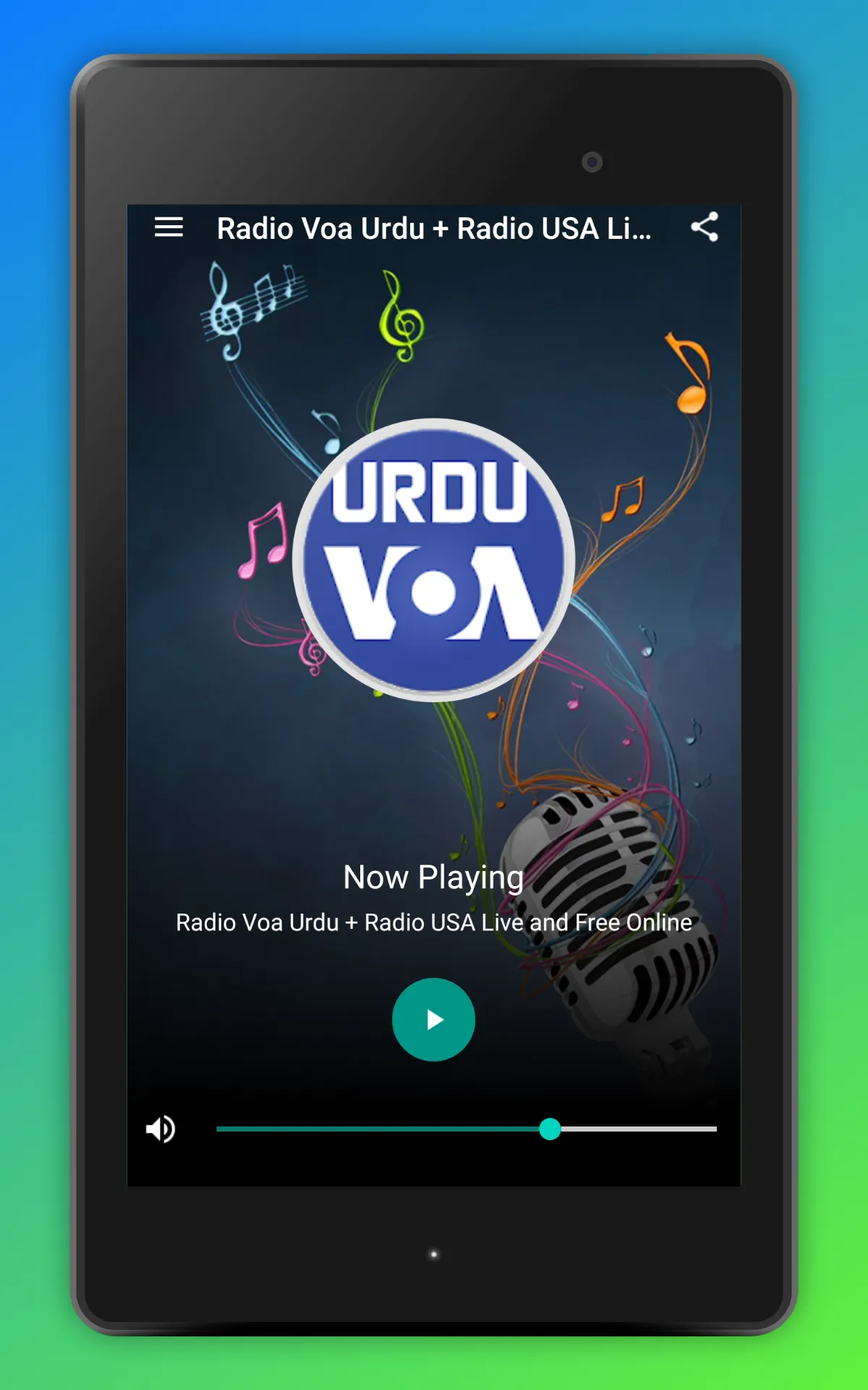 Voa Urdu Radio Live App FM USA | Indus Appstore | Screenshot