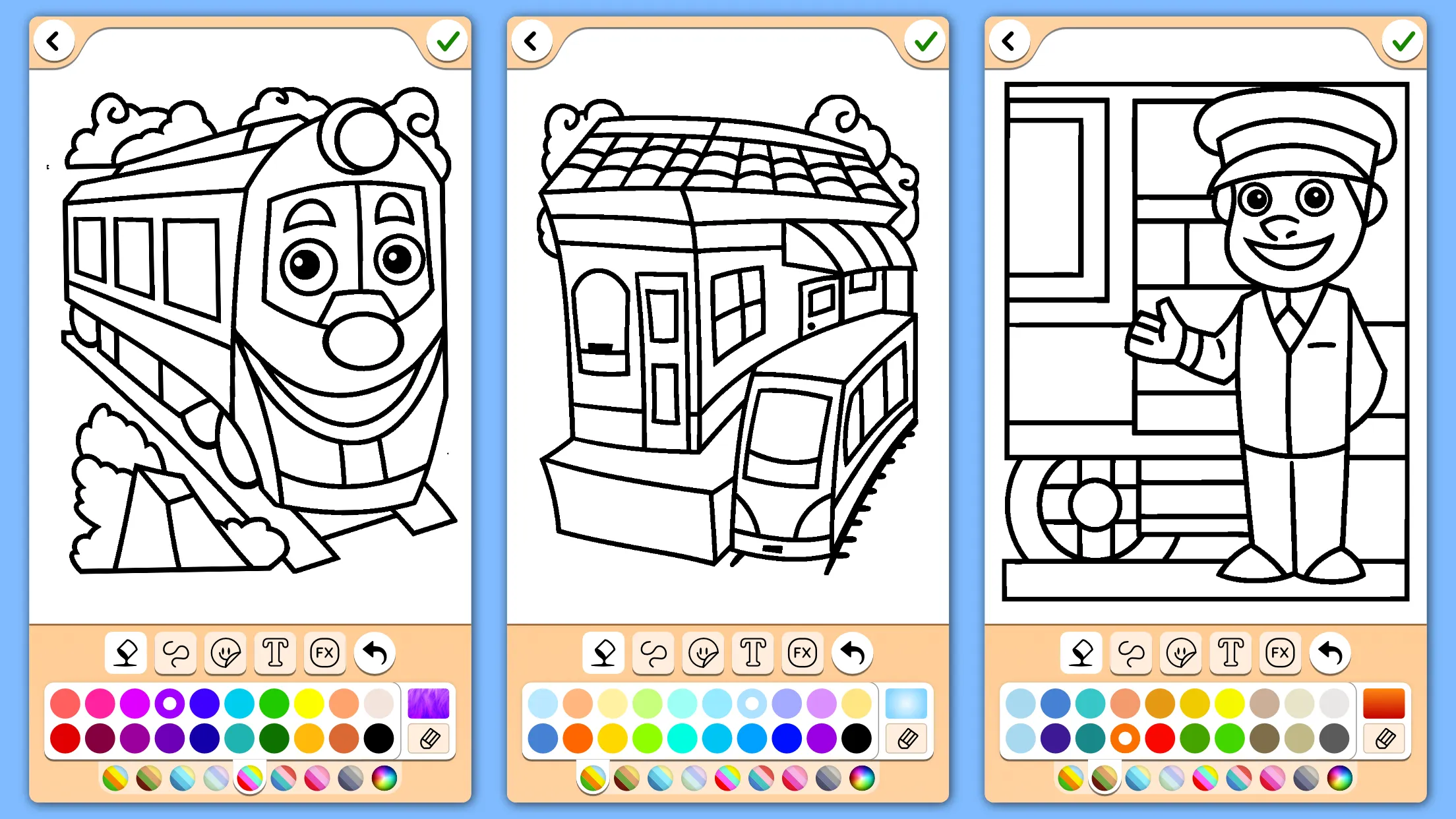Train game: coloring book. | Indus Appstore | Screenshot
