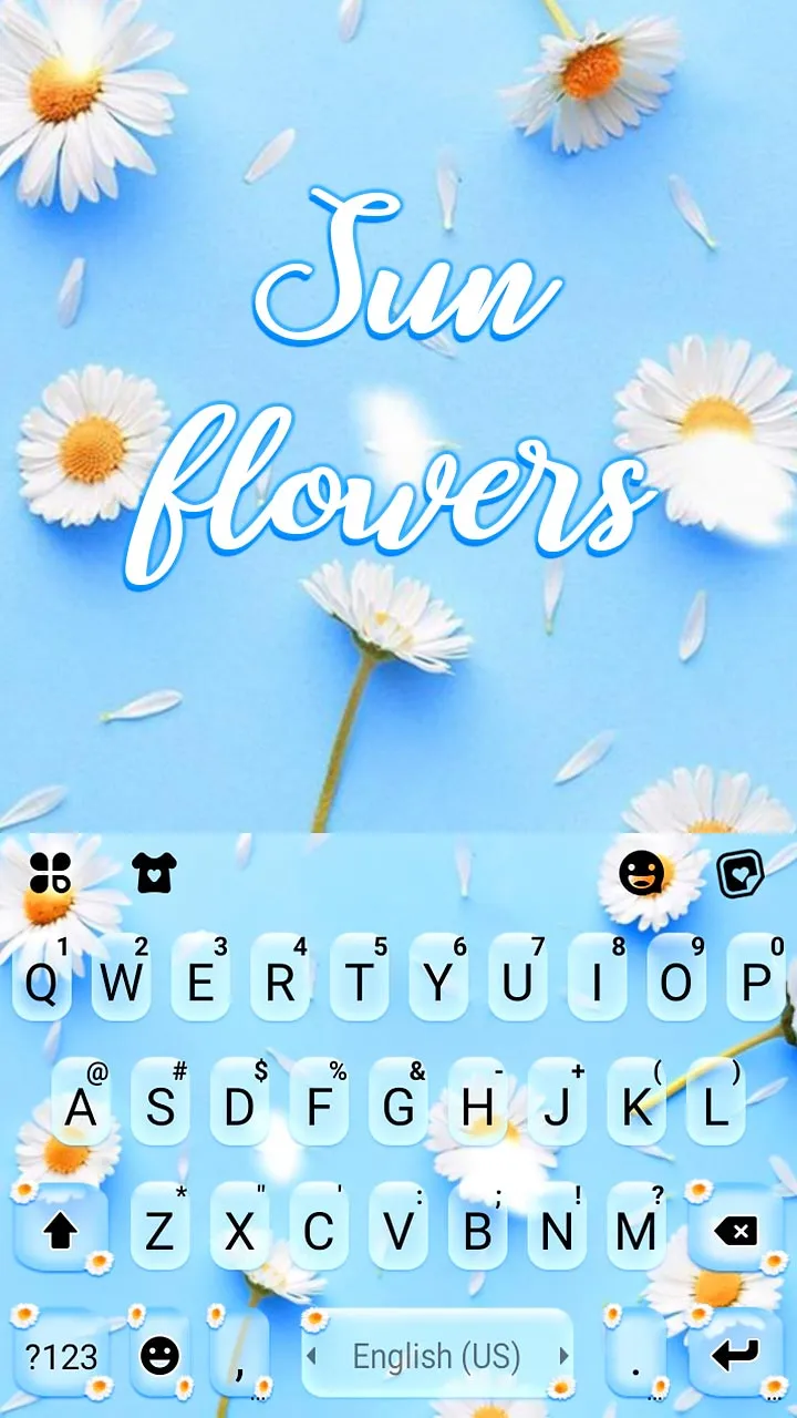 Sunny Daisy Keyboard Theme | Indus Appstore | Screenshot