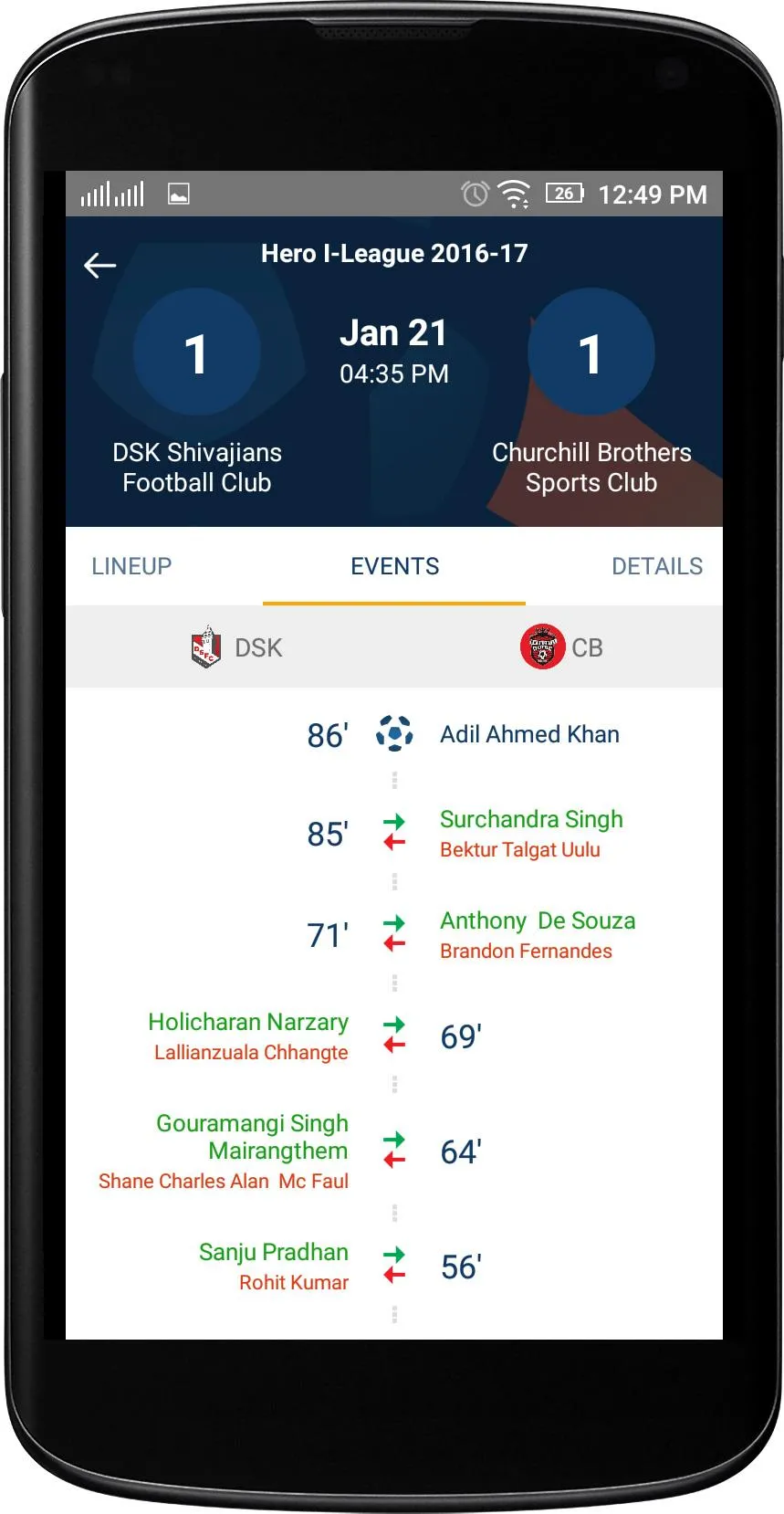 I-League Official | Indus Appstore | Screenshot