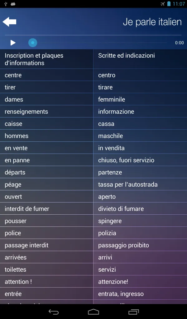 Je Parle ITALIEN - Audio Cours | Indus Appstore | Screenshot