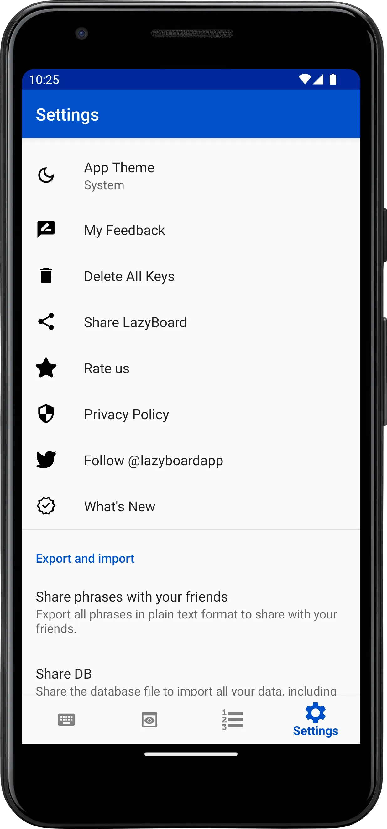 LazyBoard - Phrase Keyboard. | Indus Appstore | Screenshot