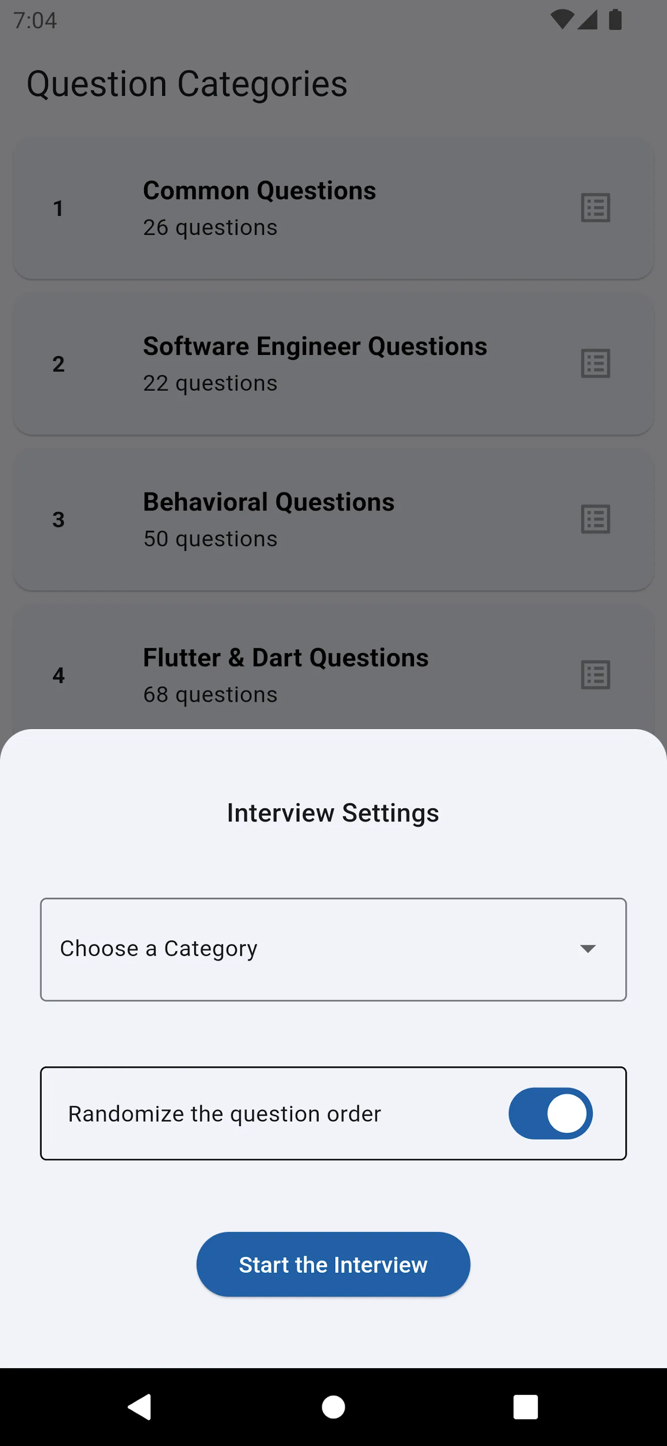 Flutter Interview Practice | Indus Appstore | Screenshot