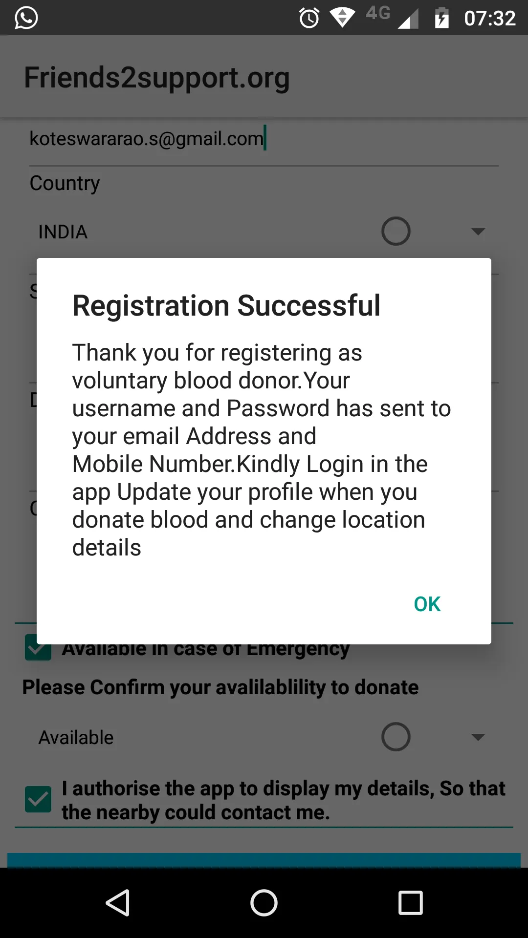 Friends2Support.org | Indus Appstore | Screenshot