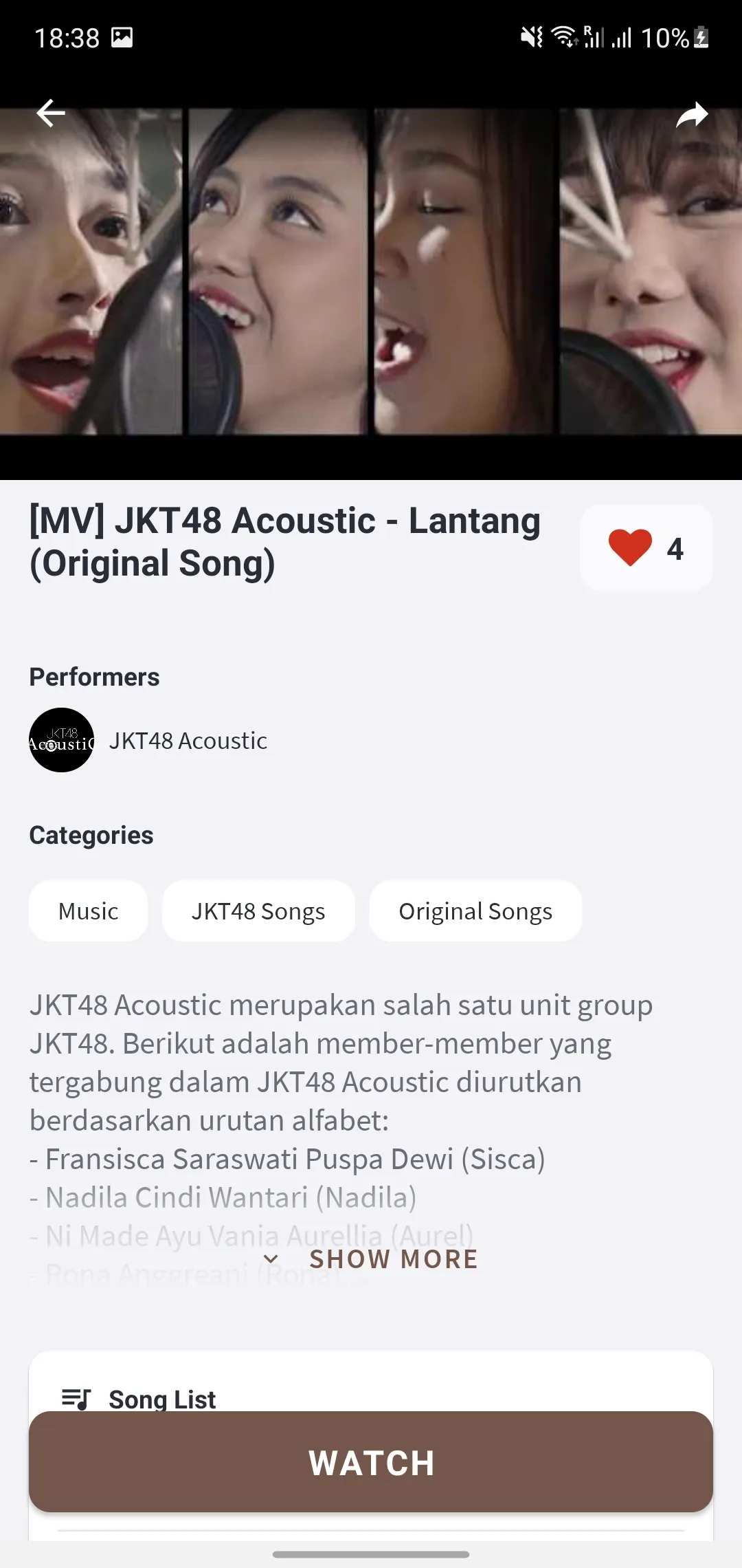 JKT48 Acoustic Fan App | Indus Appstore | Screenshot