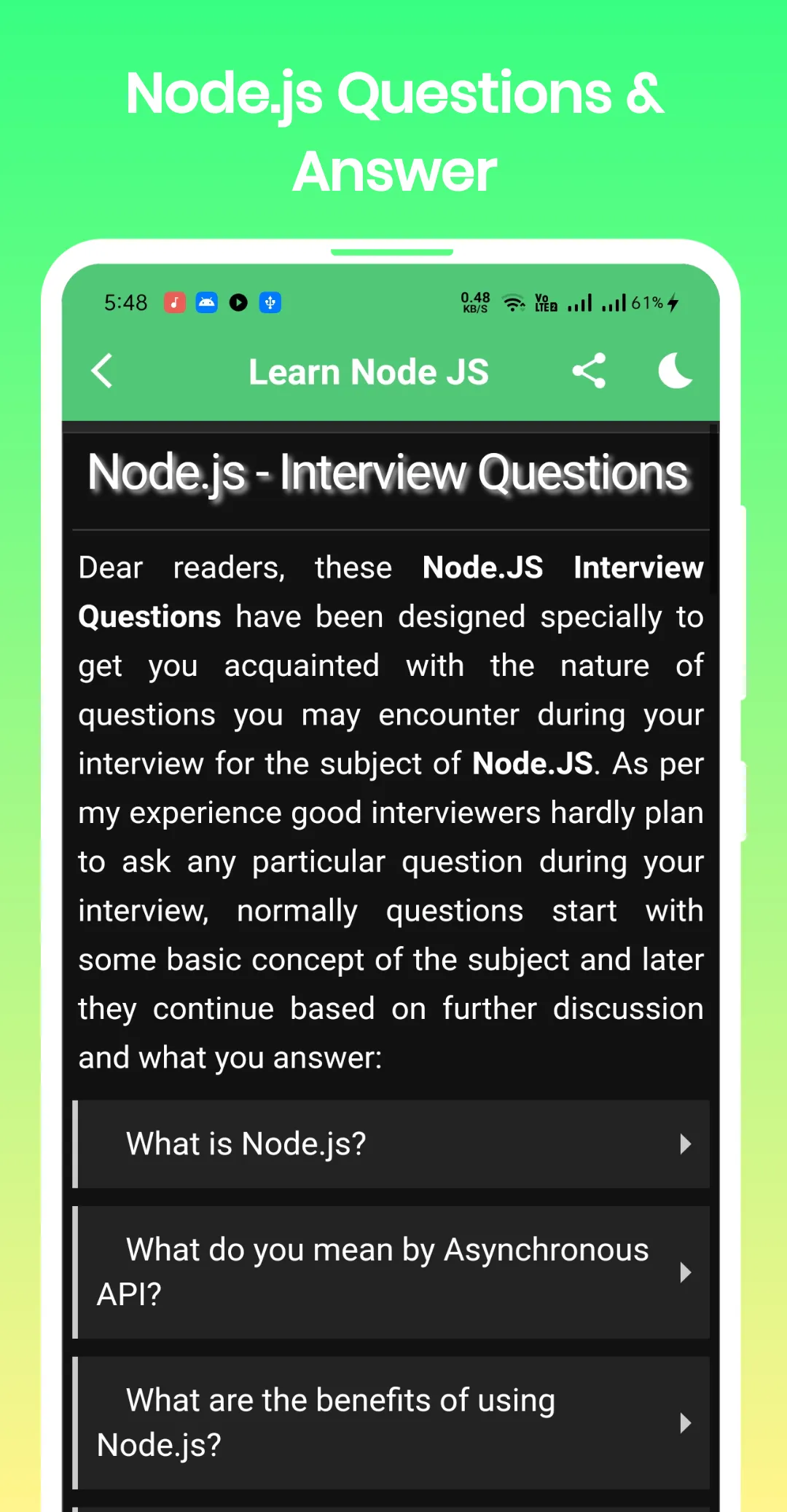 Learn Node JS | Indus Appstore | Screenshot