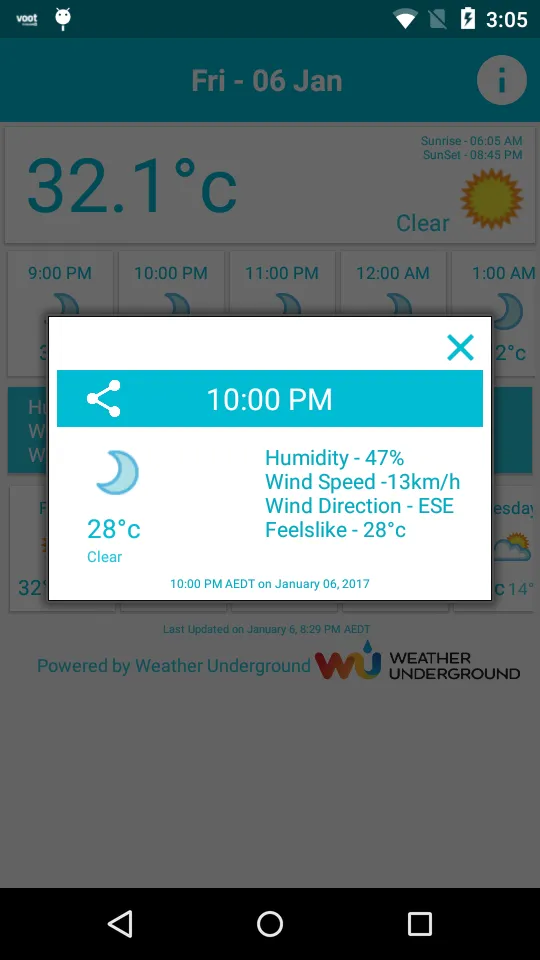 Melbourne Weather | Indus Appstore | Screenshot