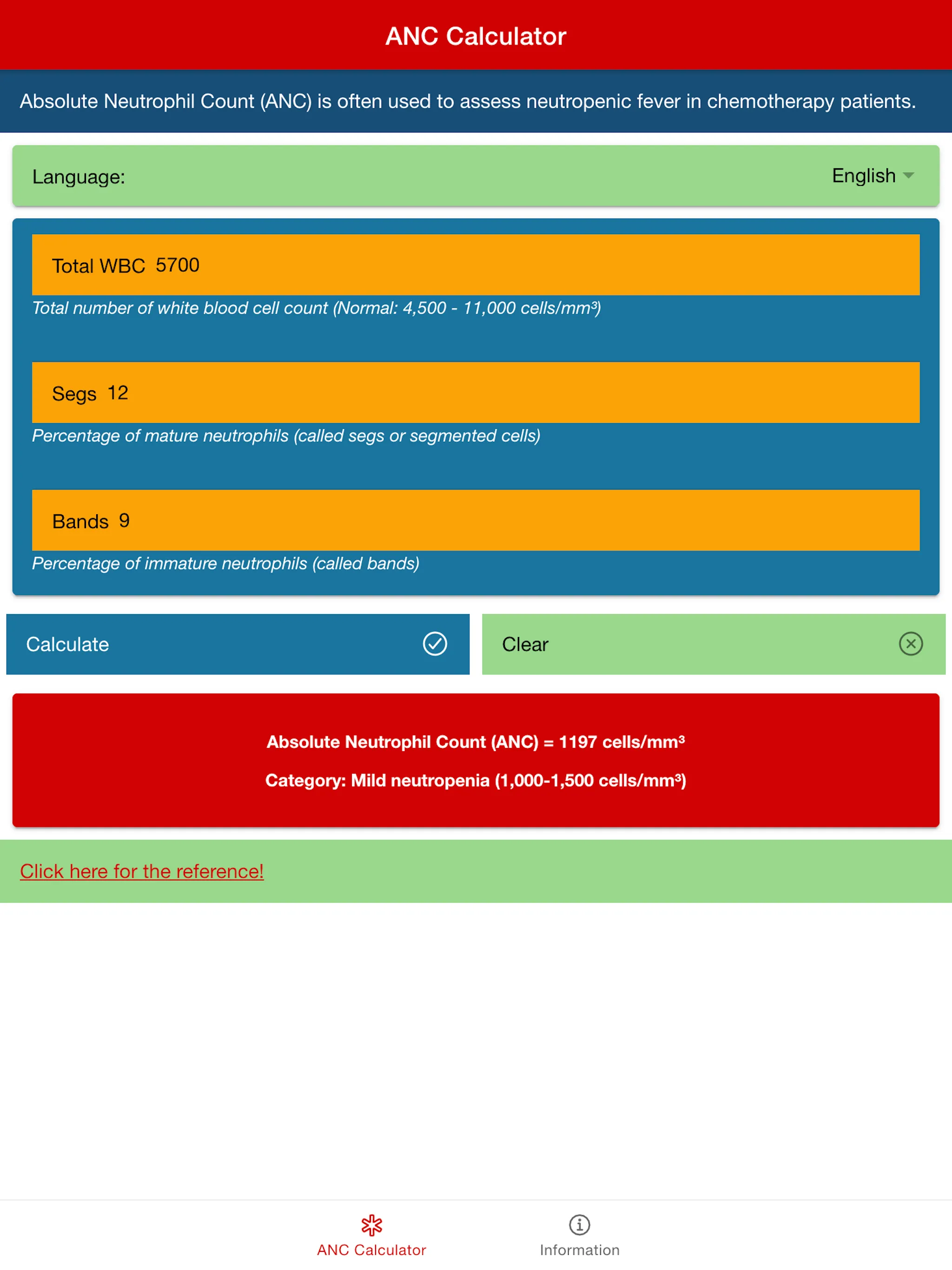 Absolute Neutrophil Count | Indus Appstore | Screenshot