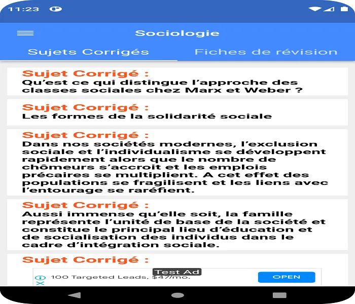 Sociologie : Sujets Corrigés | Indus Appstore | Screenshot