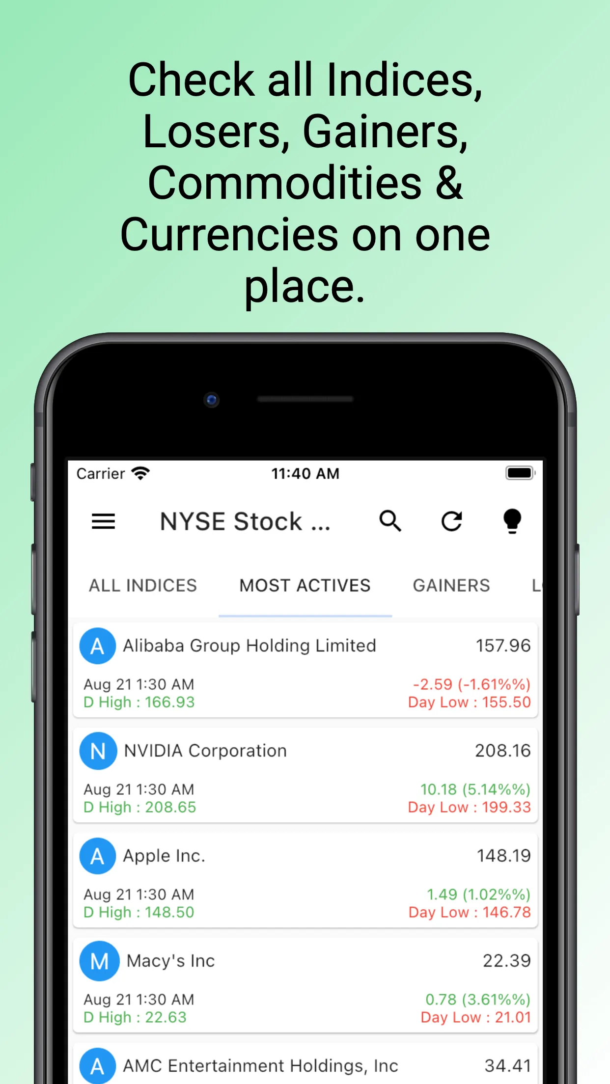 NYSE Stocks, News Alerts | Indus Appstore | Screenshot