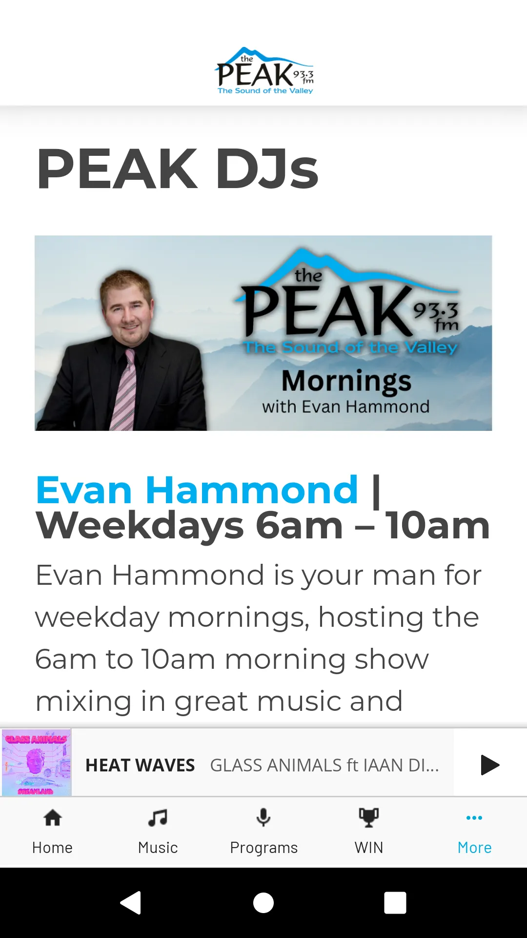 93.3 The Peak - Alberni Valley | Indus Appstore | Screenshot