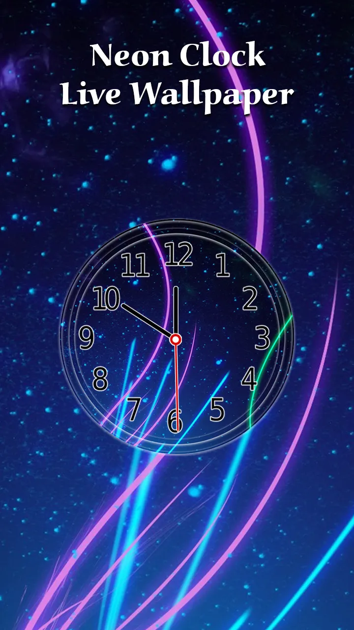 Neon Clock Live Wallpaper | Indus Appstore | Screenshot