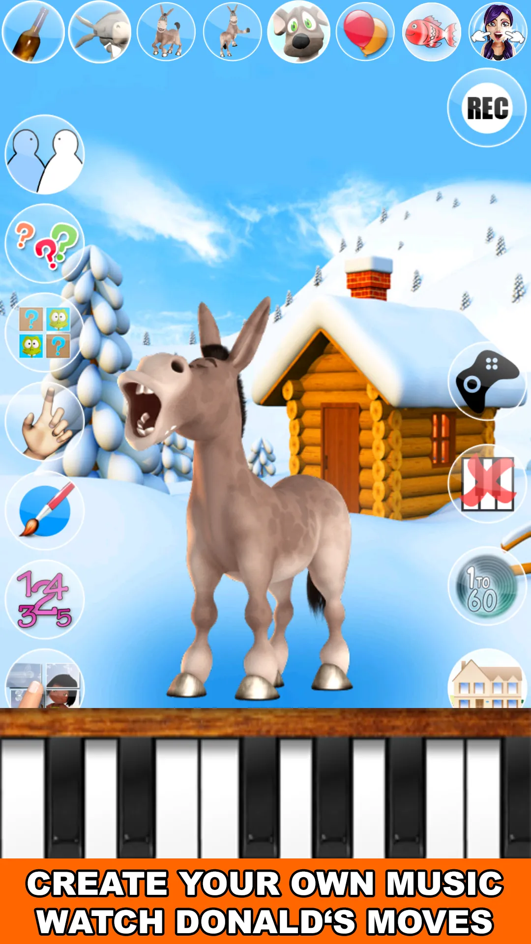 Talking Donald Donkey Ice Fun | Indus Appstore | Screenshot