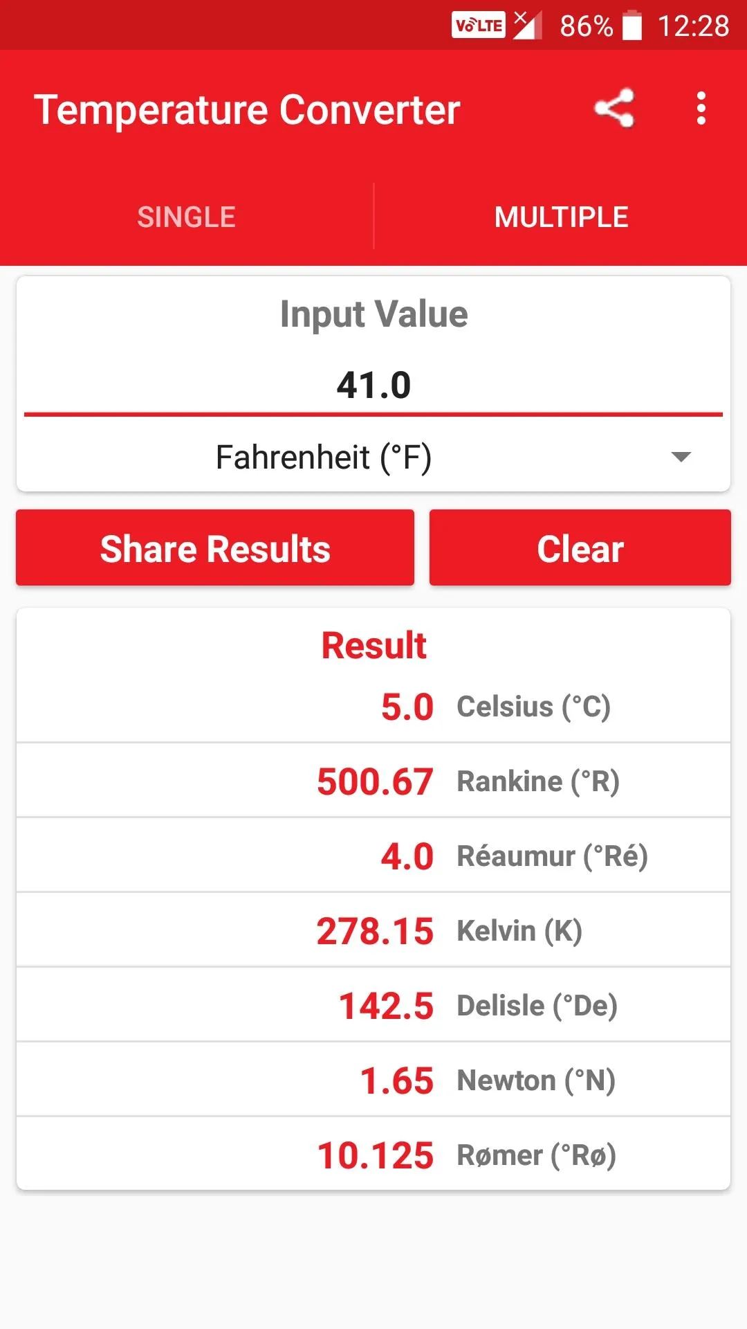 Temperature Converter(8 units) | Indus Appstore | Screenshot