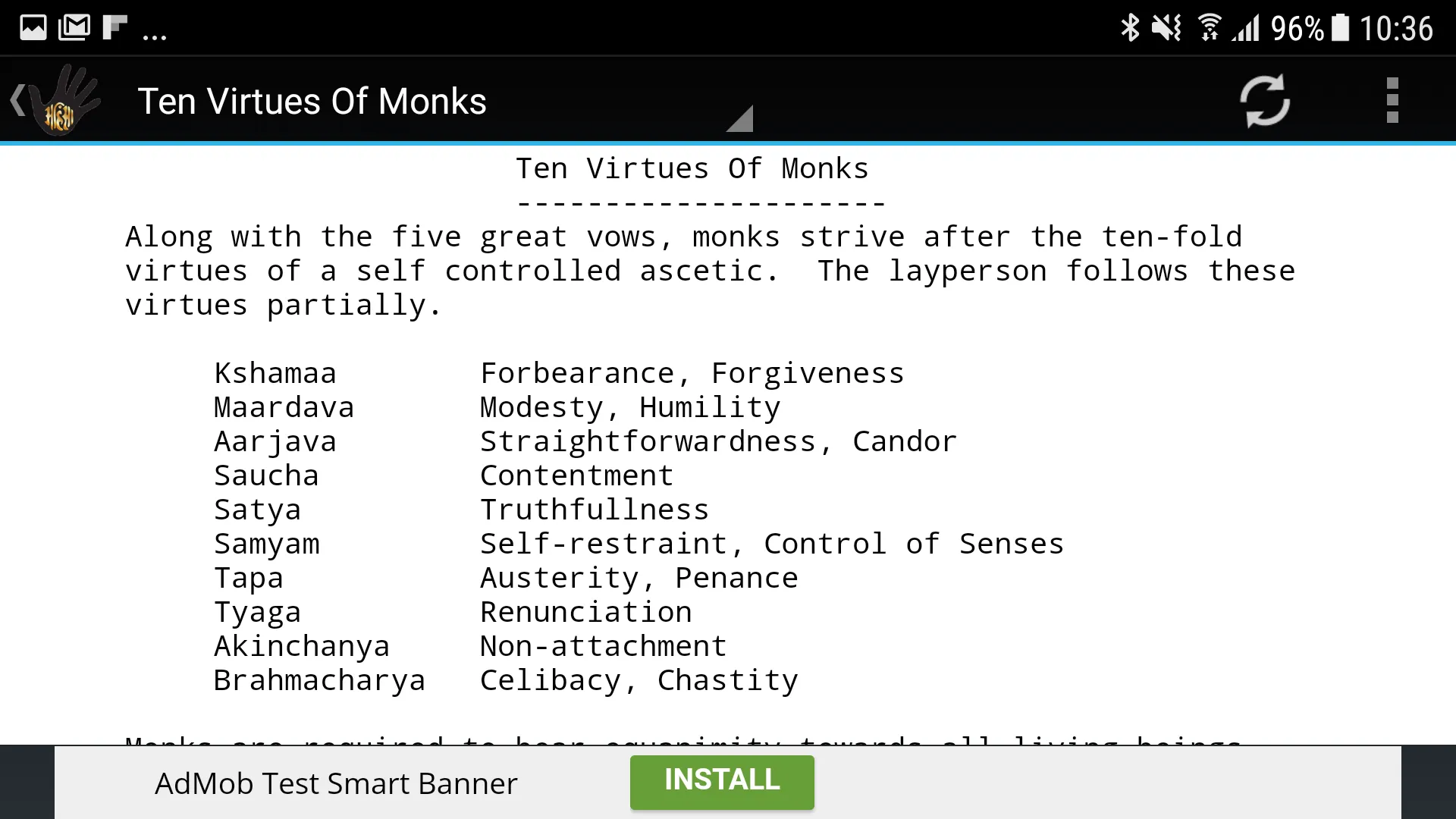 Jaina Sutras & Jainism Texts | Indus Appstore | Screenshot