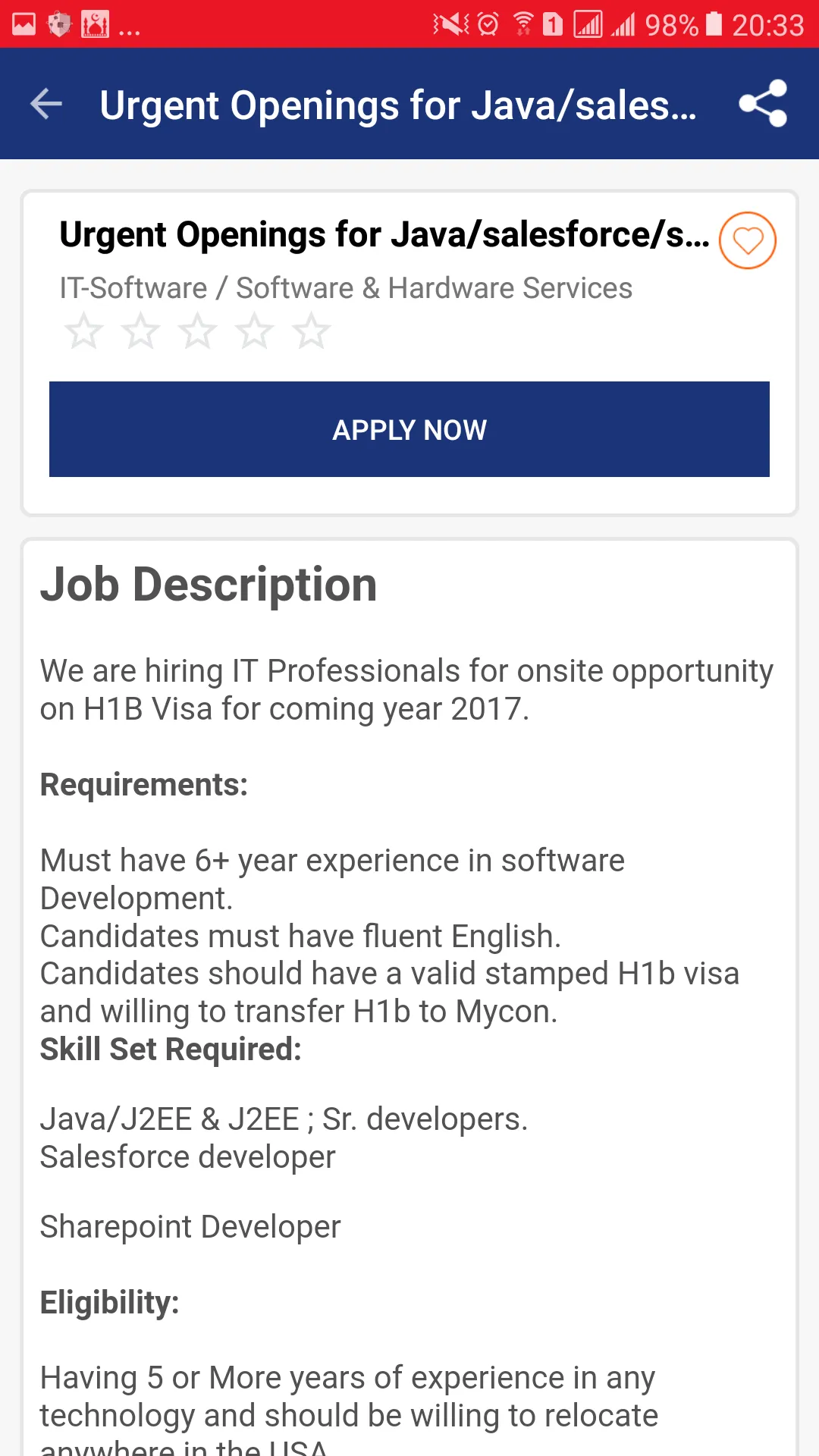 Jobs in USA | Indus Appstore | Screenshot